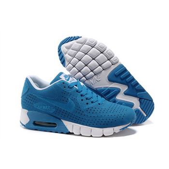 Air Max 90 Current Moire Women Blue White Running Shoes New Zealand